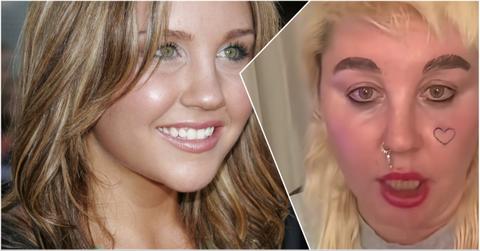 Old photo and new photo of Amanda Bynes