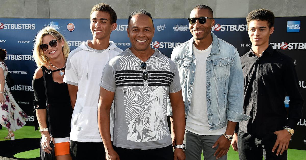 Elaine Parker, Ray Parker Jr., and three of their four sons. 