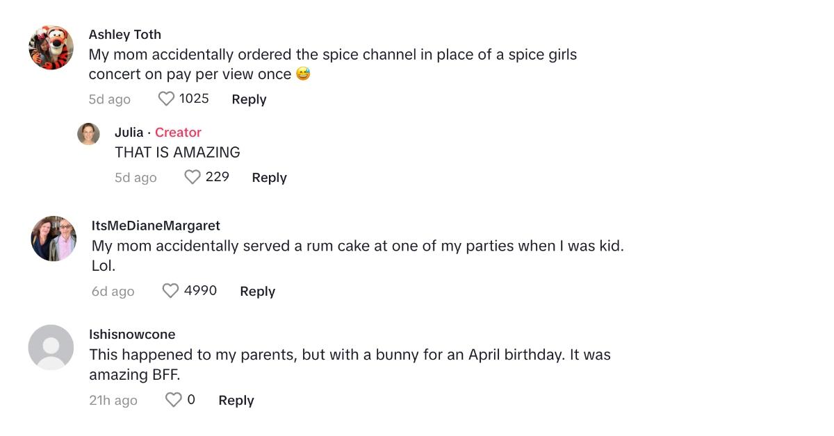 Commenters shared mistakes that their own parents made at birthday parties