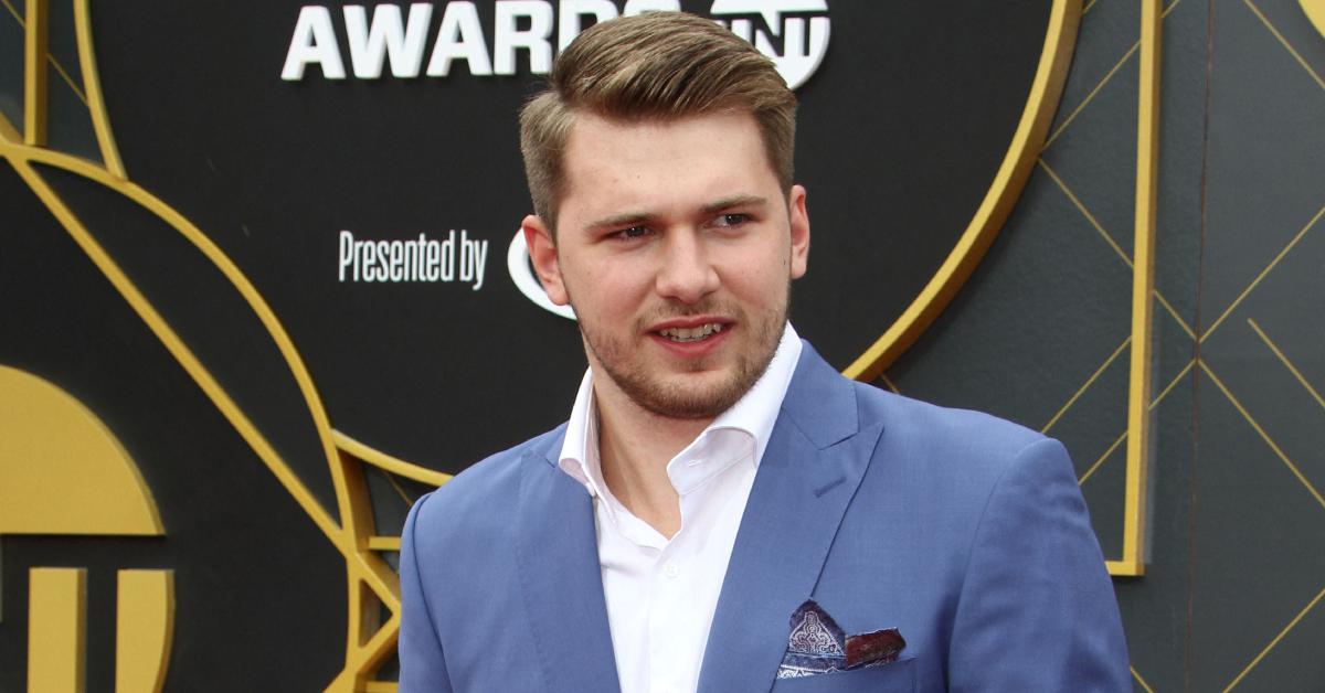 Luka Dončić attending an award ceremony.