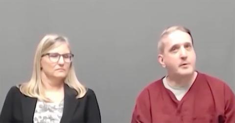 Richard Glossip and his attorney speaking to the press.