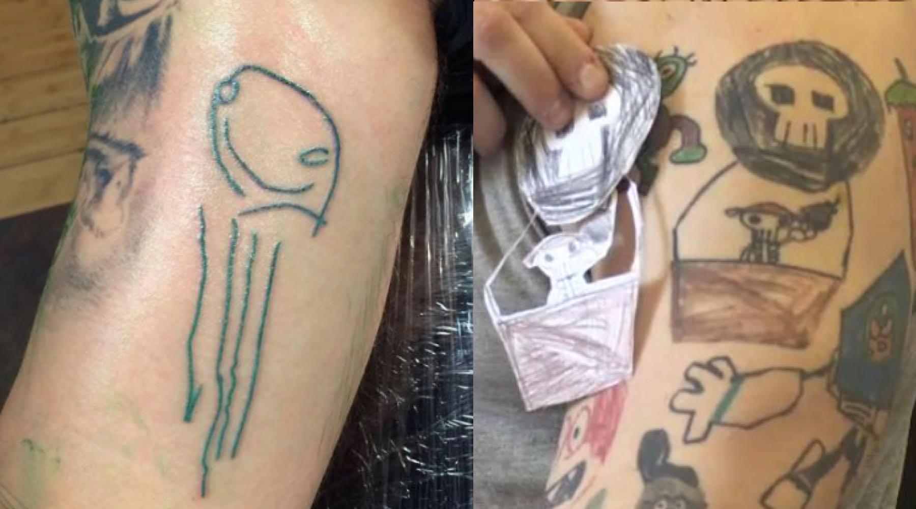 Parents Are Getting Their Kids' Doodles as Tattoos and People Have Opinions