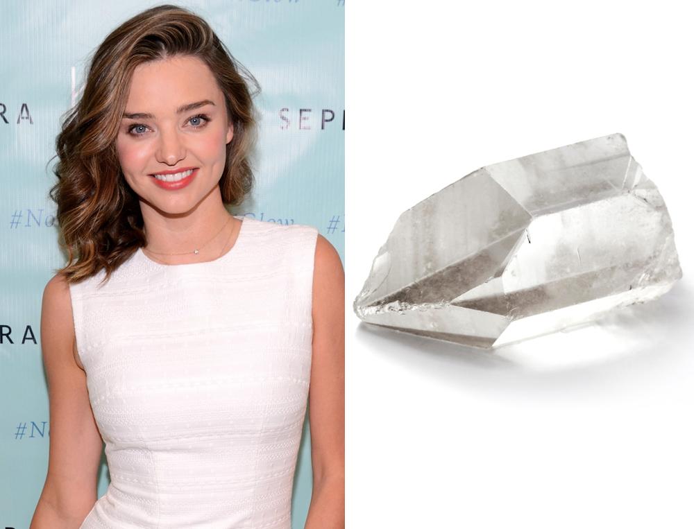 miranda kerr clear quartz crystal