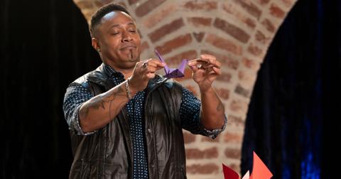 Dedrick shows off the origami he made during the talent show in Season 3 of 'Claim to Fame.'