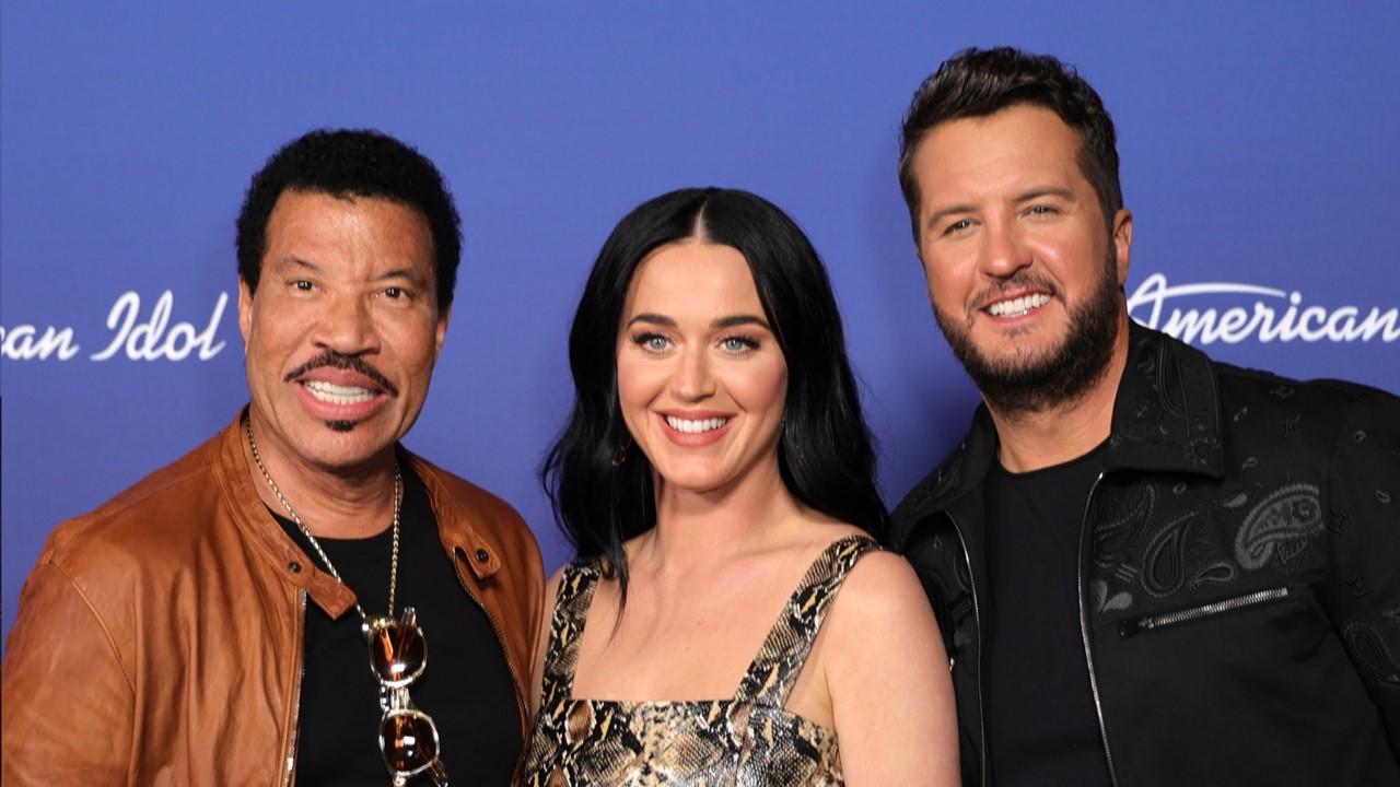 Lionel Richie, Katy Perry, and Luke Bryan at "American Idol" 20th Anniversary Celebration at Desert 5 Spot on April 18, 2022 