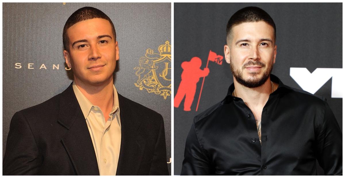 Vinny Guadagnino in 2010 (L) and in 2021 (R)