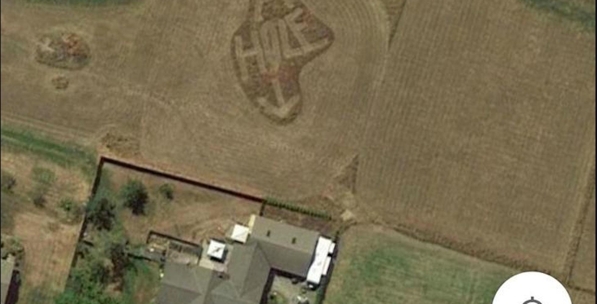 Google Maps Captured This Act Of Petty Revenge Against A Controversial Neighbor