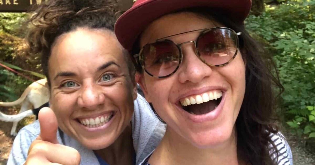 Joy the Baker (right) with her sister Lauren (left).