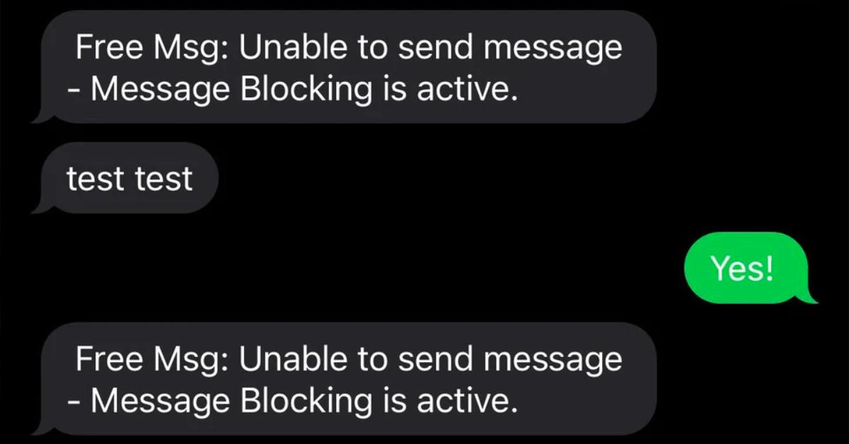 Message Blocking message