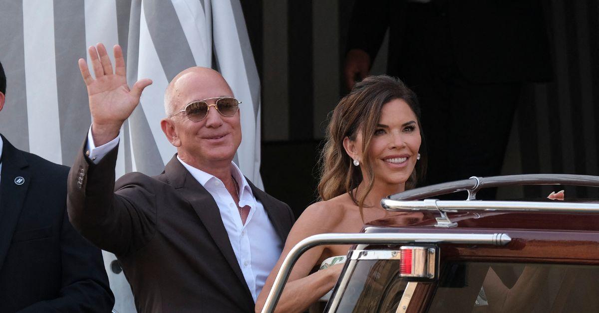 Jeff Bezos and Lauren Sanchez in Venice. 