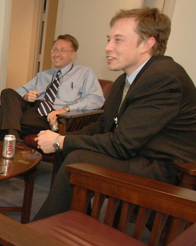 Elon Musk's hair in 2005.