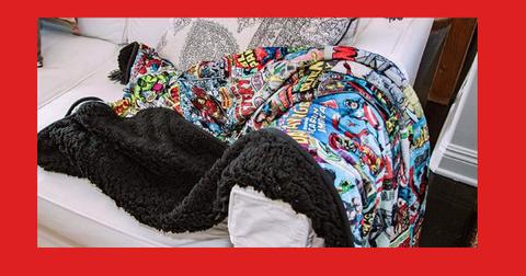 The Marvel Comics oversized fleece throw