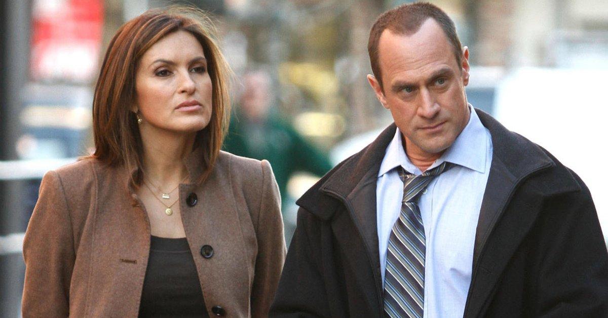 《法律与秩序:特殊受害者》中Mariska Hargitay饰演Olivia Benson, Chris Meloni饰演Elliot Stabler