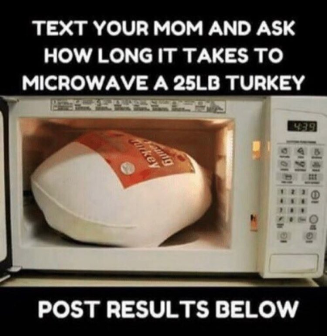 microwave turkey challenge