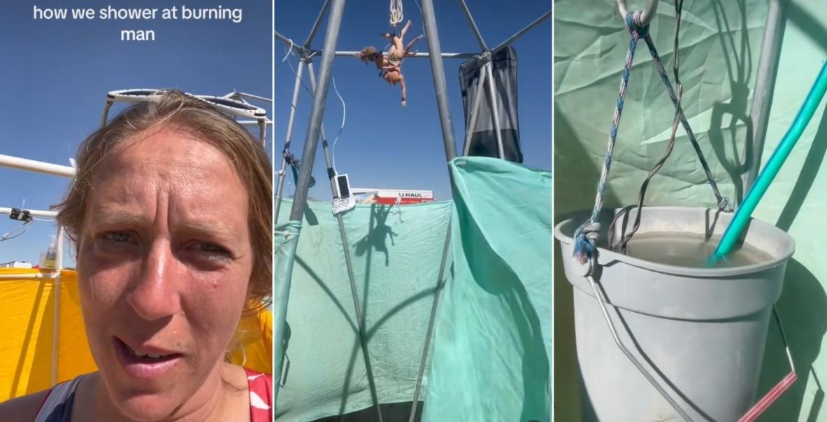 Woman Explains How to Shower at Burning Man Festival