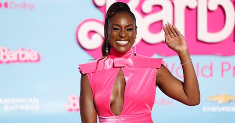 Issa Rae attends the World Premiere of "Barbie" at Shrine Auditorium and Expo Hall.