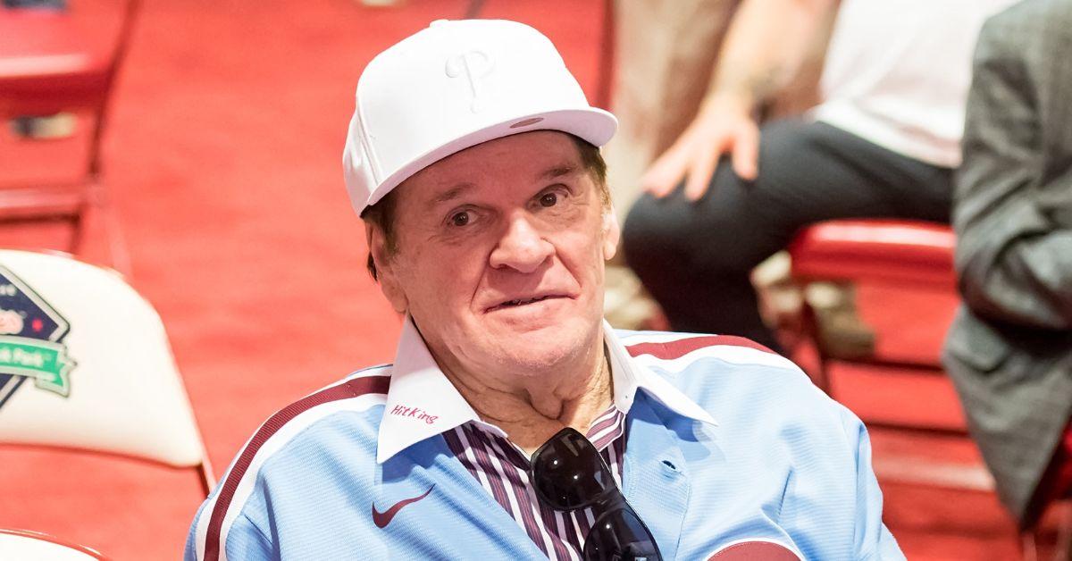 Pete Rose at a Phillies game in 2022. 