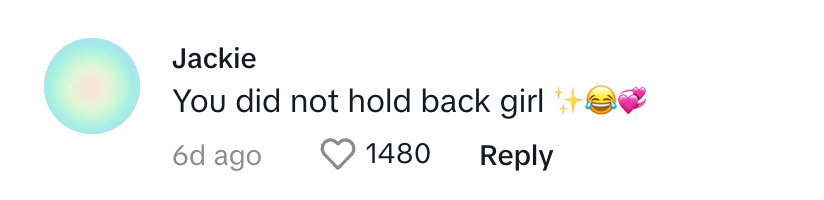 A TikTok commenter on Ingrid and Rece's post about boyfriend vs girlfriend valentine's day gift baskets