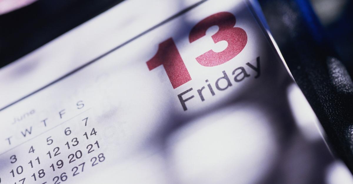 Friday the 13th on a calendar