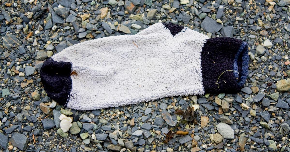 abandoned beach sock picture id