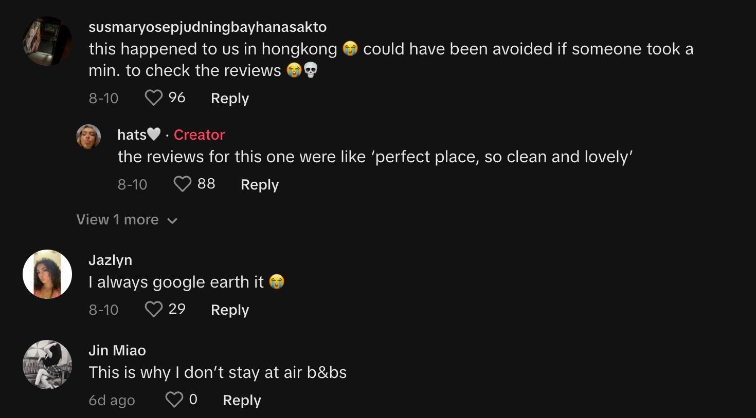 Commenters share similar experiences with Airbnbs