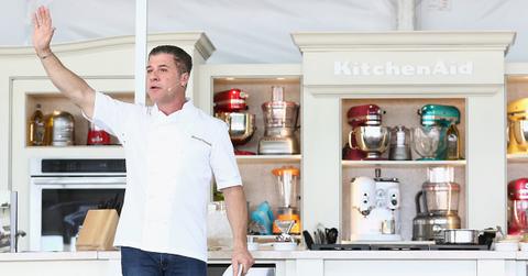 Mihcael Chiarello cooking at the Whole Foods festival in 2015.