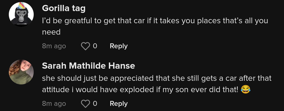ungrateful child gets free car