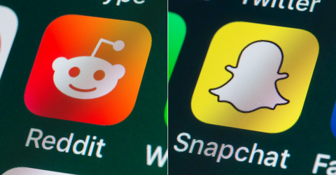 reddit and snapchat apps
