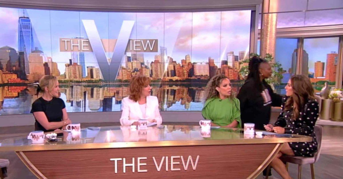 Whoopie Goldberg walks away from the table on 'The View'.