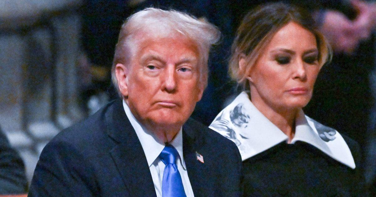 Donald Trump and Melania Trump at Jimmy Carter funeral. 