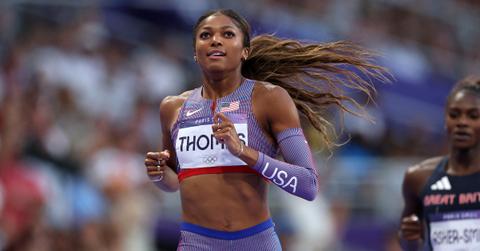 Gabrielle Thomas of Team United States competes during Women's 200m Semi-Final