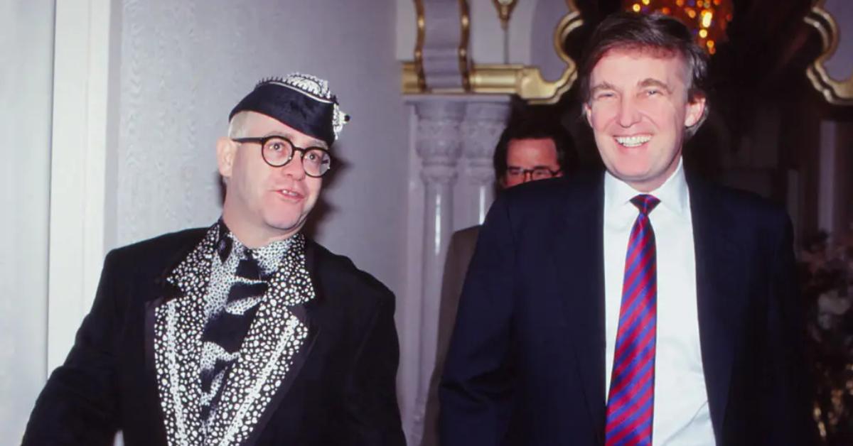 A throwback photo of Elton John and Donald Trump.