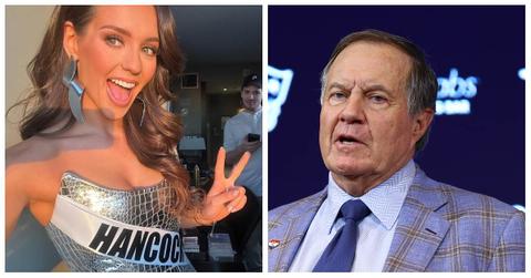 Jordan Hudson and Bill Belichick