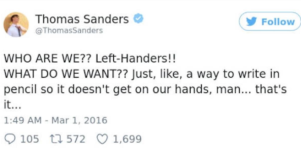 write left handers