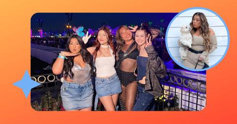 Remi Cruz and friends, and dog