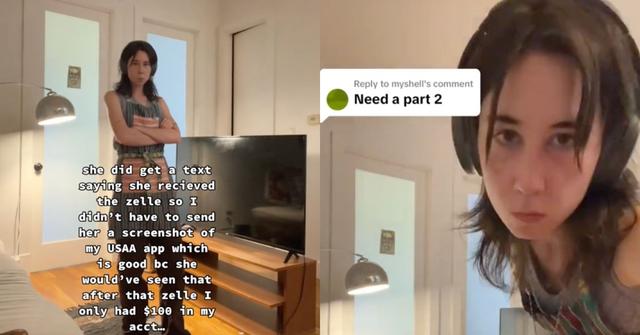 Joan Flaherty explained what happened when she returned home with the television stand in a second TikTok video that was requested by another user
