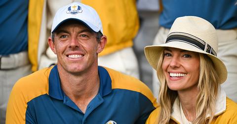 Rory McIlroy and Erica Stoll at the 2023 Ryder Cup.