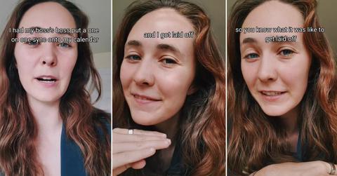 A woman recorded herself getting laid off