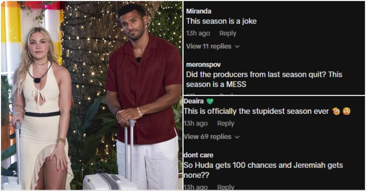 Screenshots from Love Island's official TikTok 