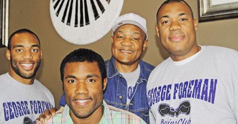 George Foreman with three of his sons.
