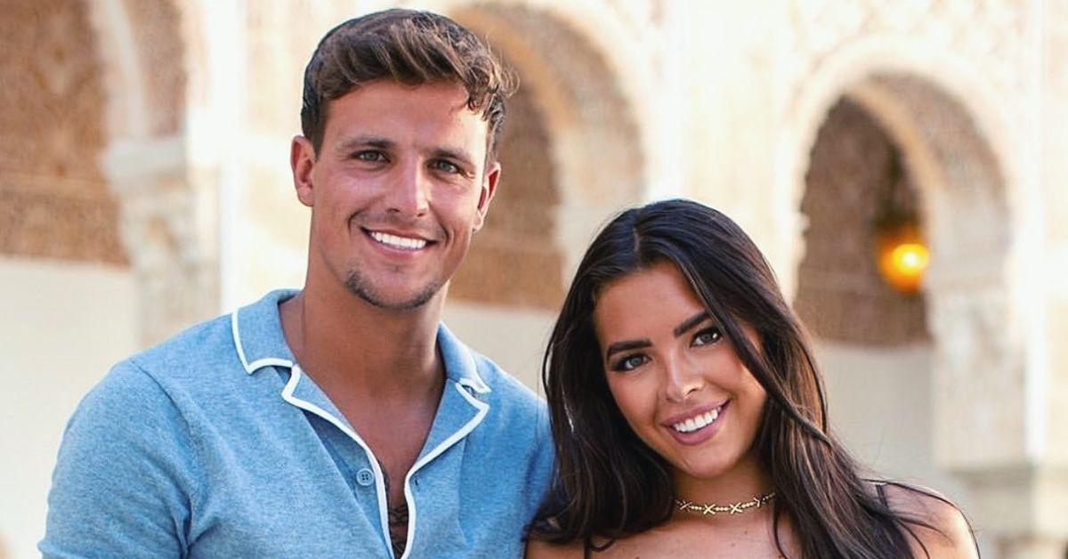 (l-r): Luca Bish and Gemma Owen from 'Love Island U.K.' smiling together in a photo.