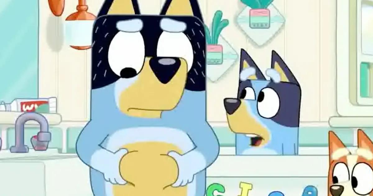 Bandit considers his weight-gain on 'Bluey'