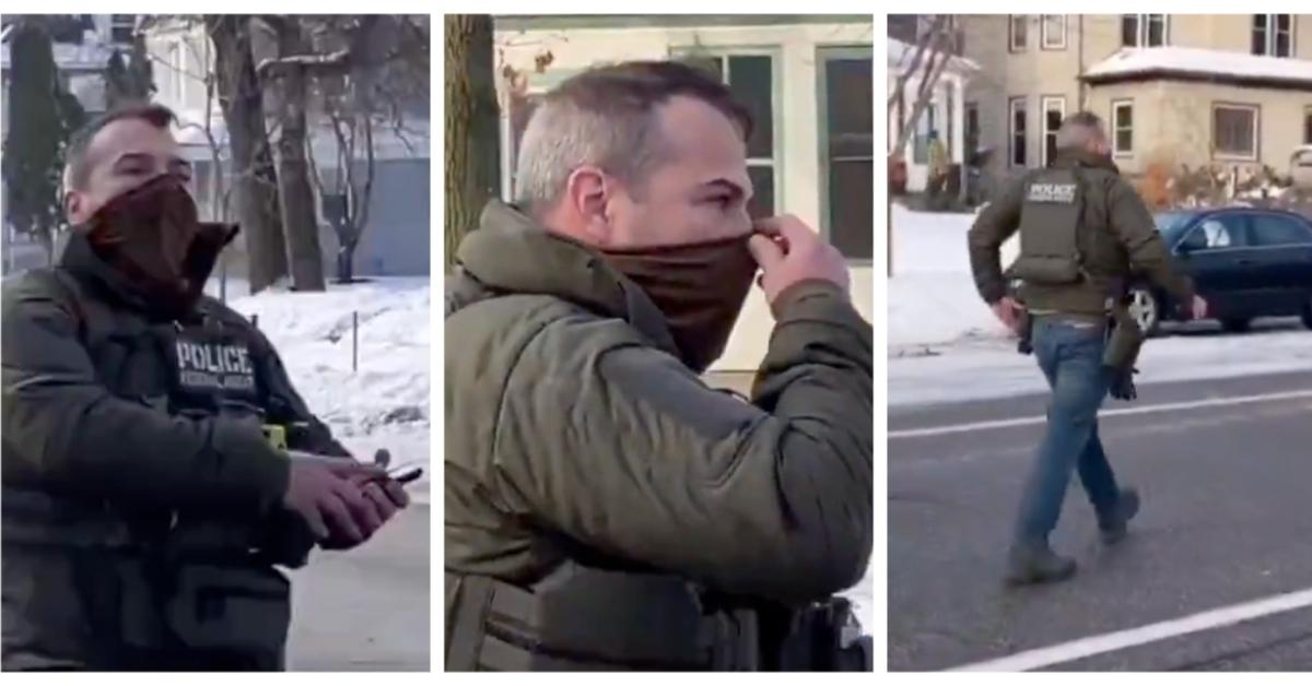 Footage of Jonathan Ross following the fatal shooting of Renee Nicole Good