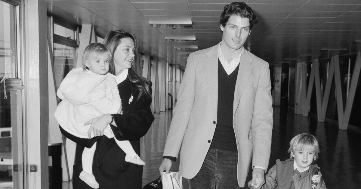 Christopher Reeve, Gae Exton, and children Matthew and Alexandra.