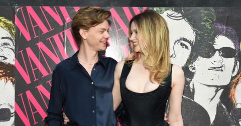 (l-r): Thomas Brodie--Sangster and Talulah Riley