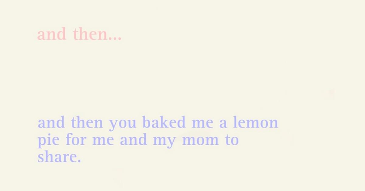 Lemon Pie story