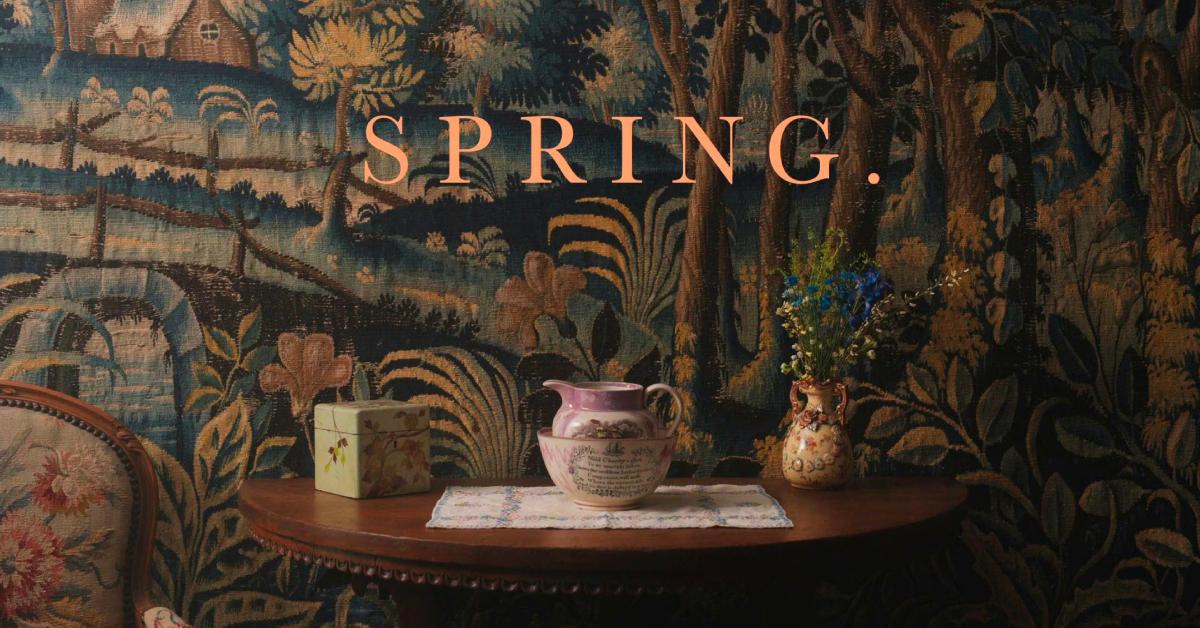 Spring title card in the 2020 film 'Emma'