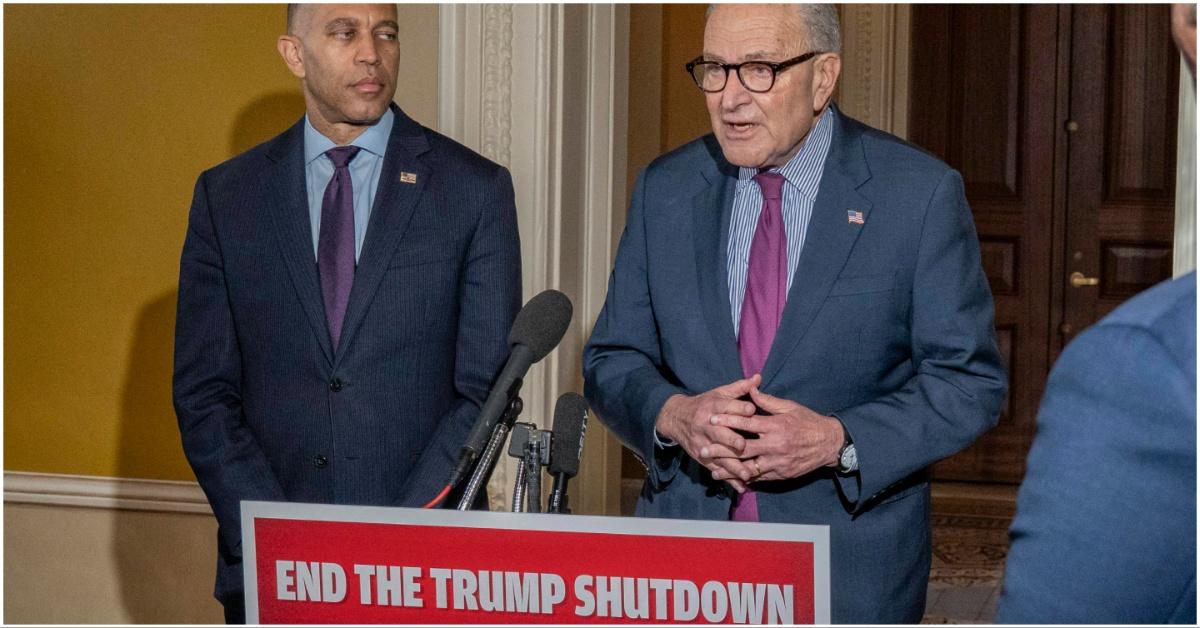 Chuck Schumer talking about the shut down ending