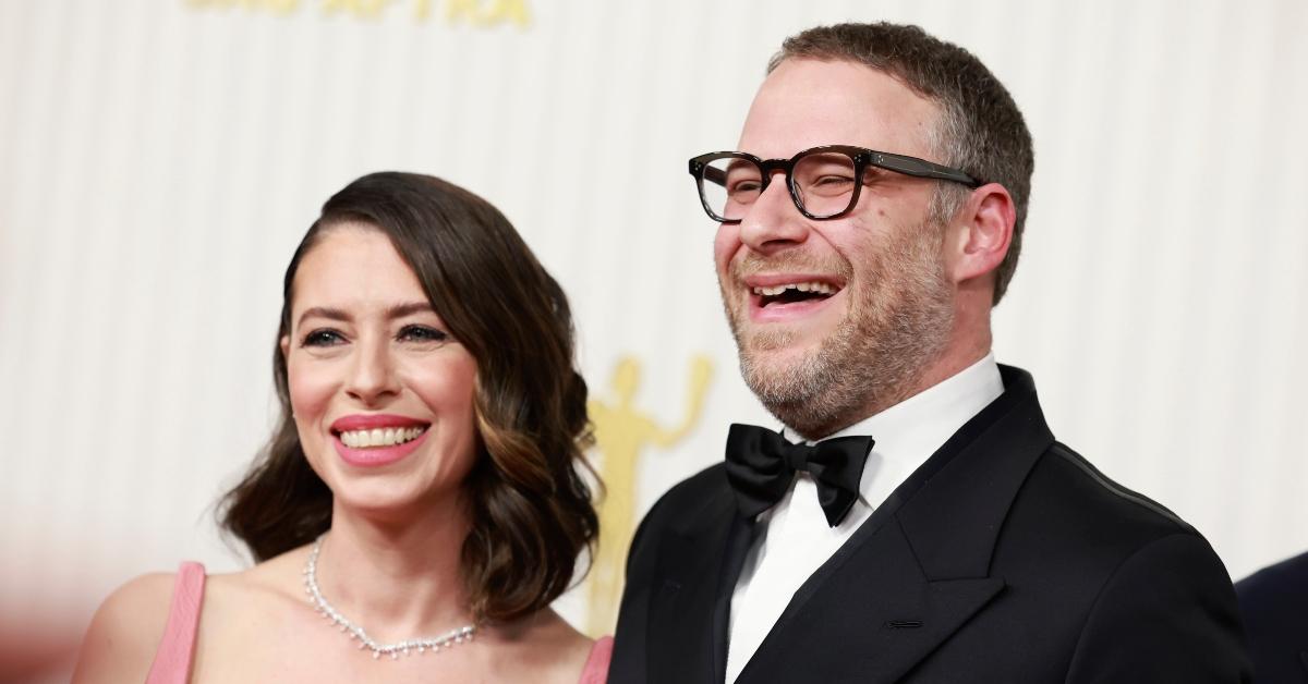 Seth Rogen and Lauren Miller at the 29th Annual Screen Actors Guild Awards 