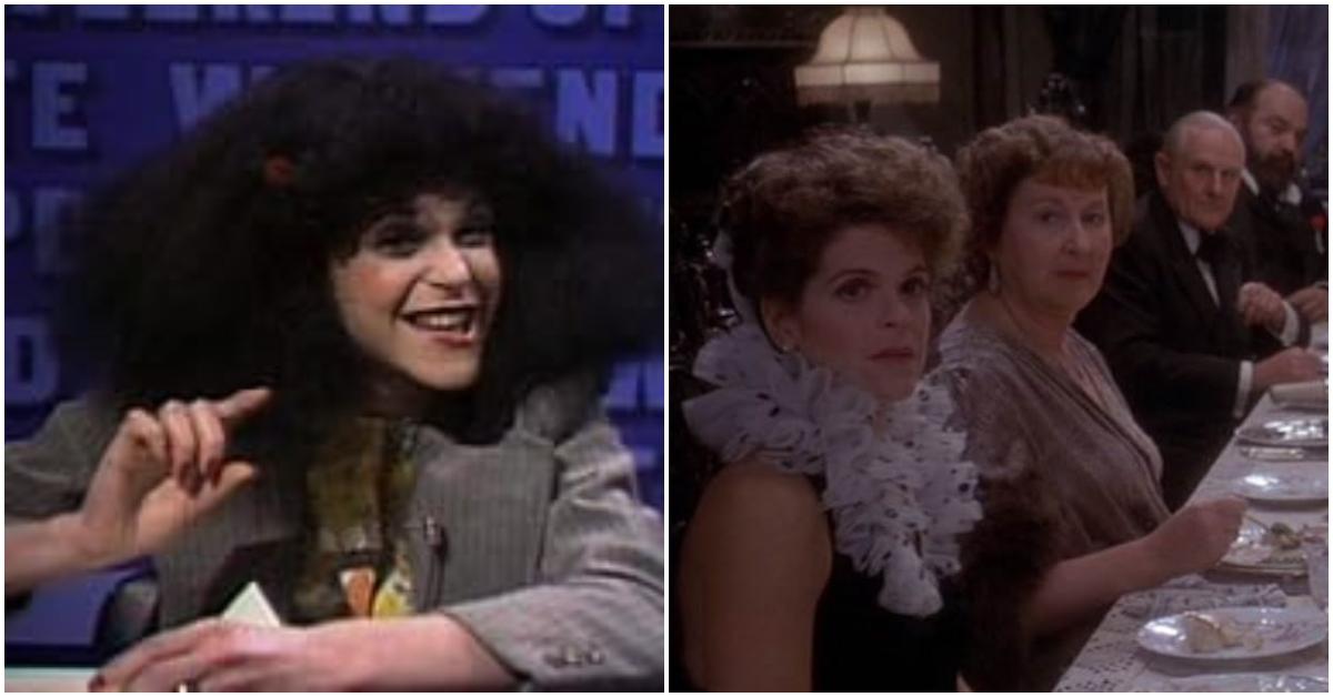 (left) Gilda Radner on 'SNL' (1975) and (right) in Haunted Honeymoon (1976)